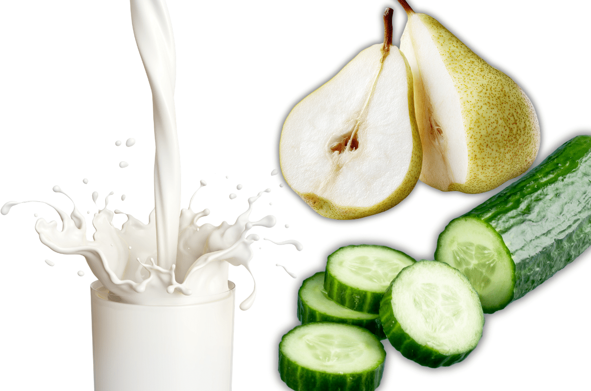 LAIT ET FRUITS ET LEGUMES