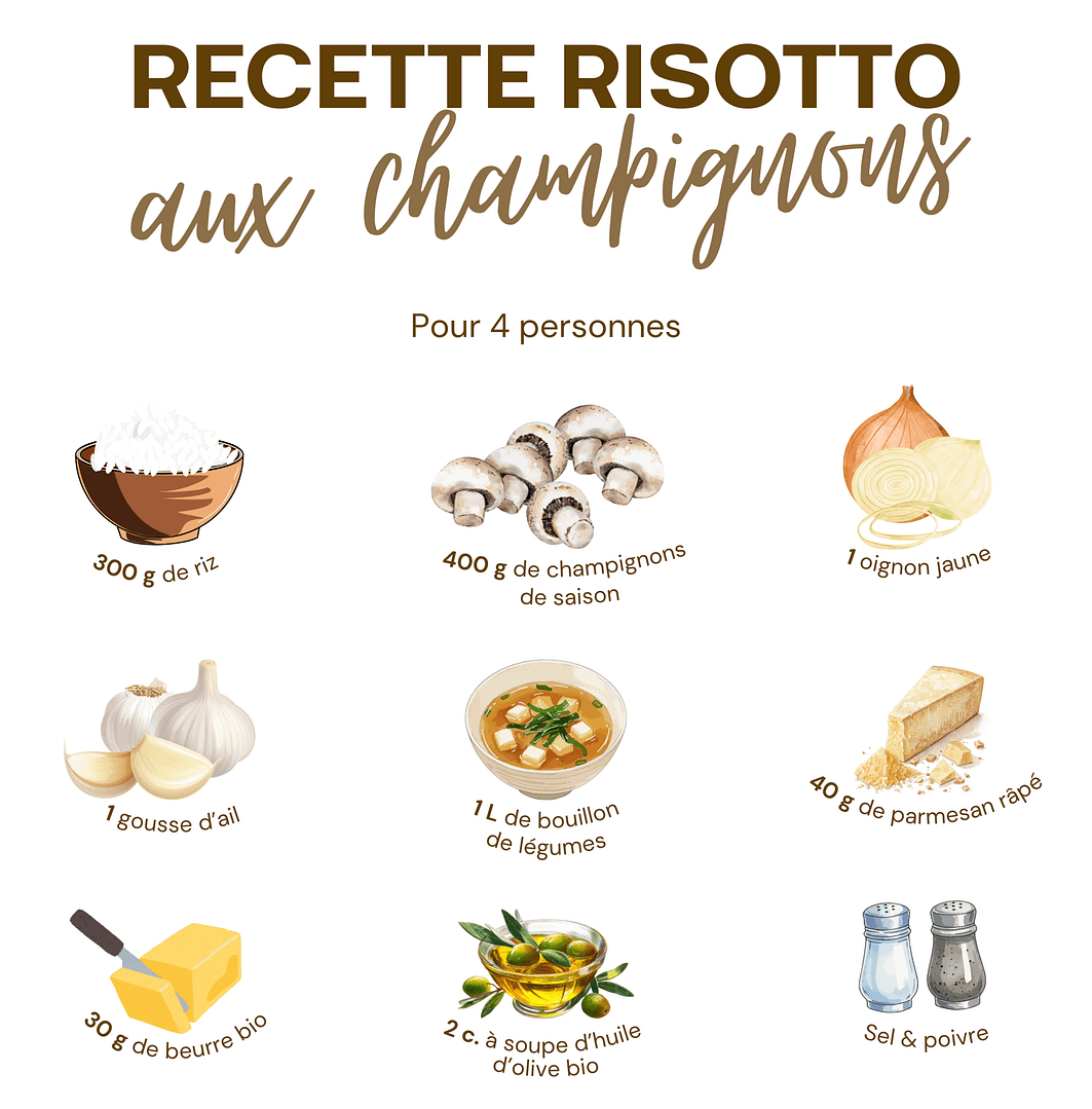 Recette risotto champignons