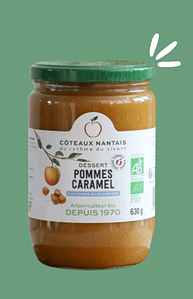 POMMES CARAMEL FOND VERT